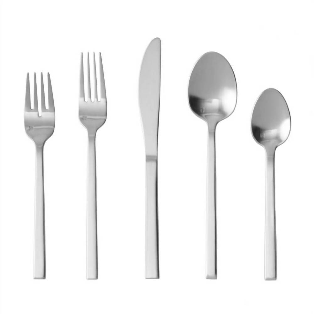 NEW FORTESSA arezzo brushed flatware – 20‑piece set in silver